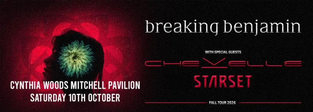 Breaking Benjamin at The Cynthia Woods Mitchell Pavilion